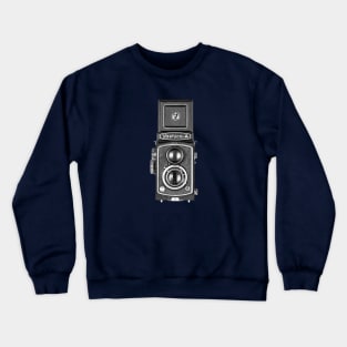 Vintage 1960s Twin Lens Camera - Open Hood Crewneck Sweatshirt